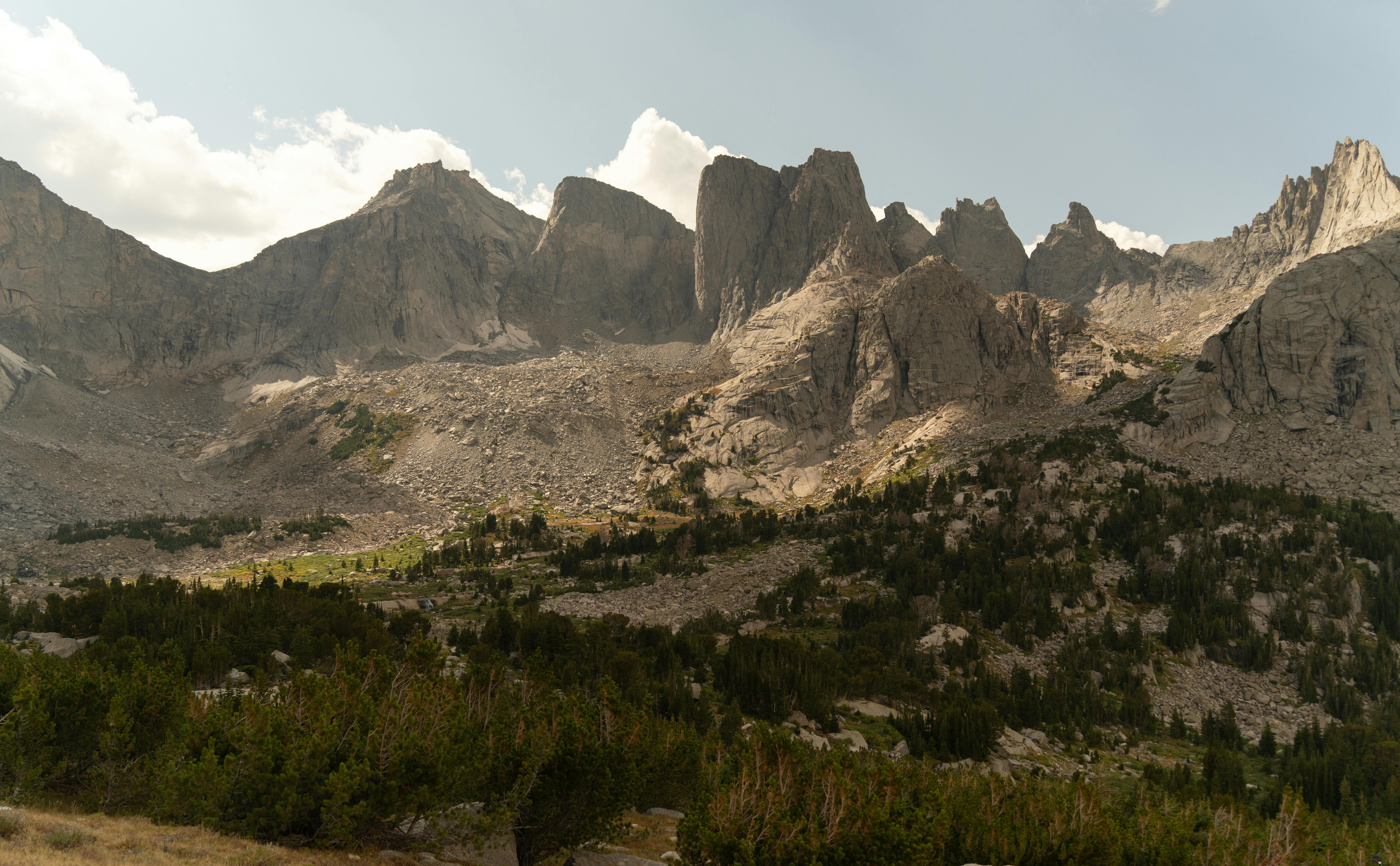 The granite towers of the Cirque of the Towers, Wind River Range