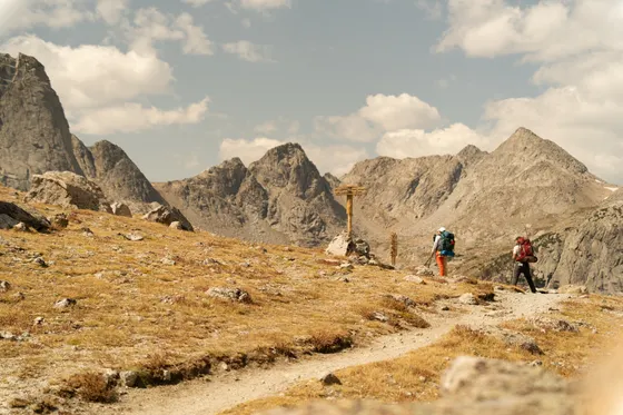 Titcomb Basin lakes beneath granite peaks, Wind River Range