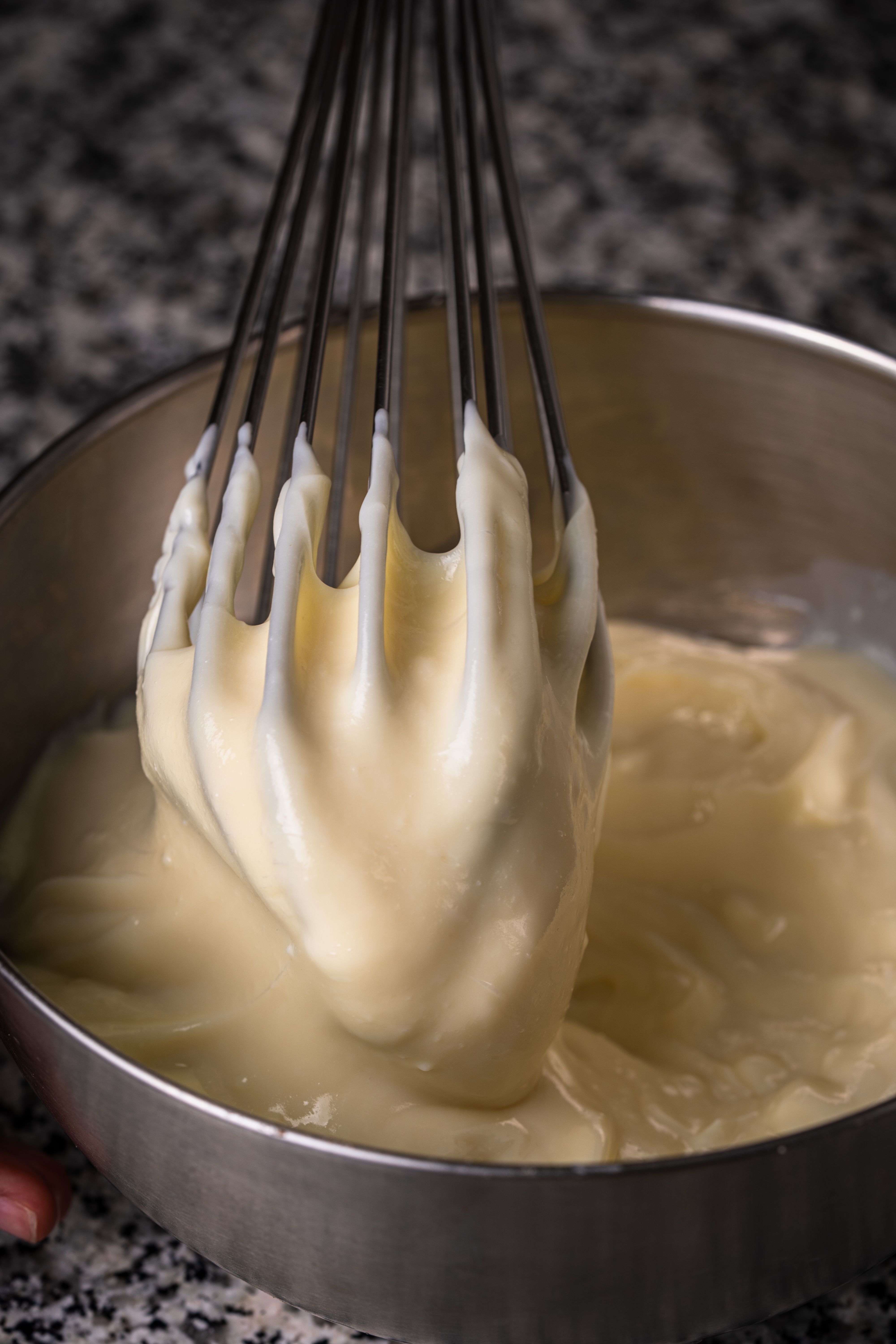 Whisk in Action with Creamy Custard · Free Stock Photo
