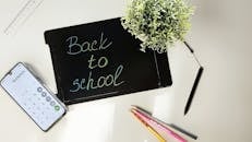 Back to School Workspace with Supplies