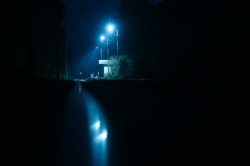 Free stock photo of lights, night, station