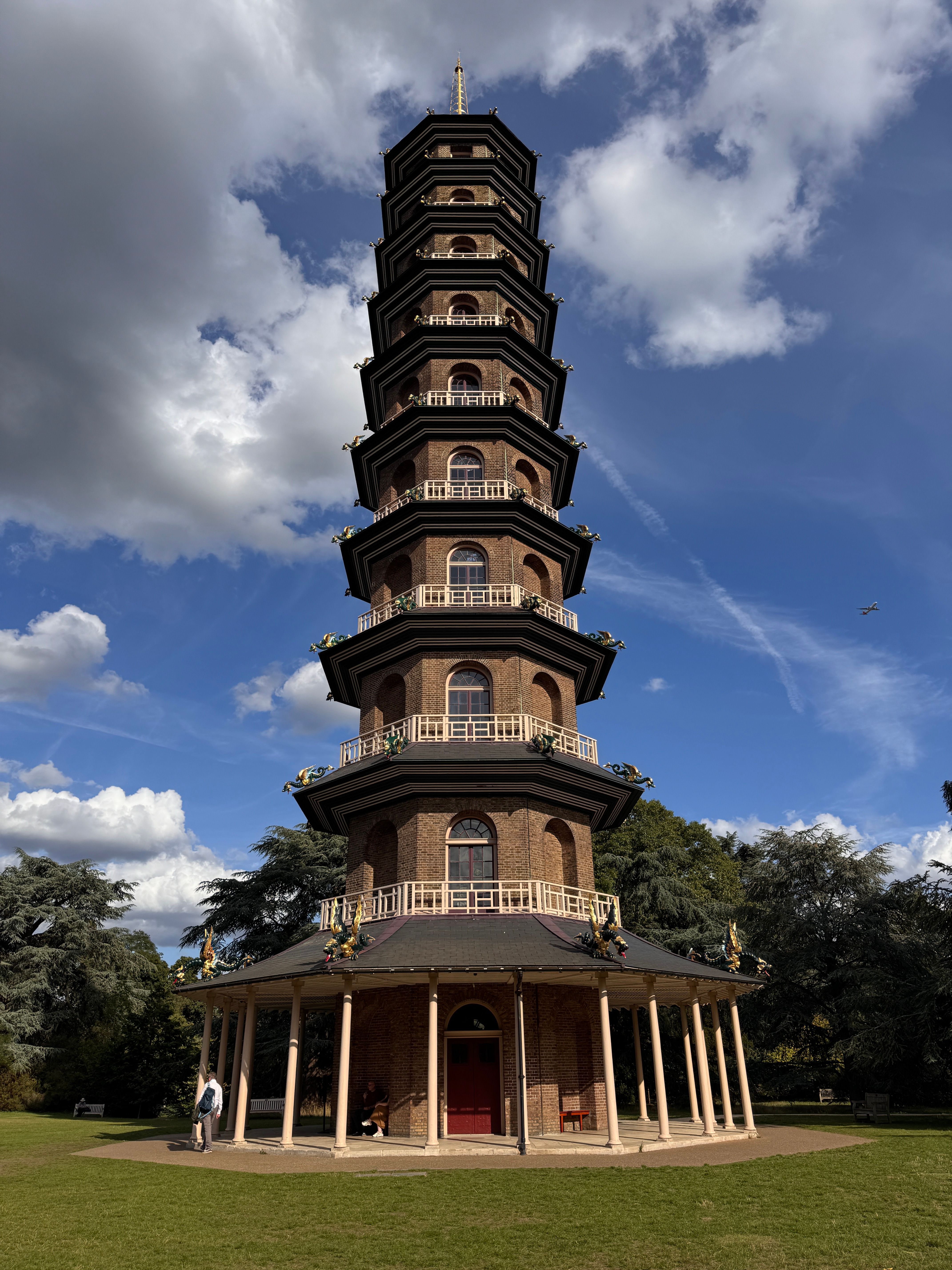 The Great Pagoda at Kew Gardens, a ten-storey Georgian tower in the Royal Botanic Gardens, London