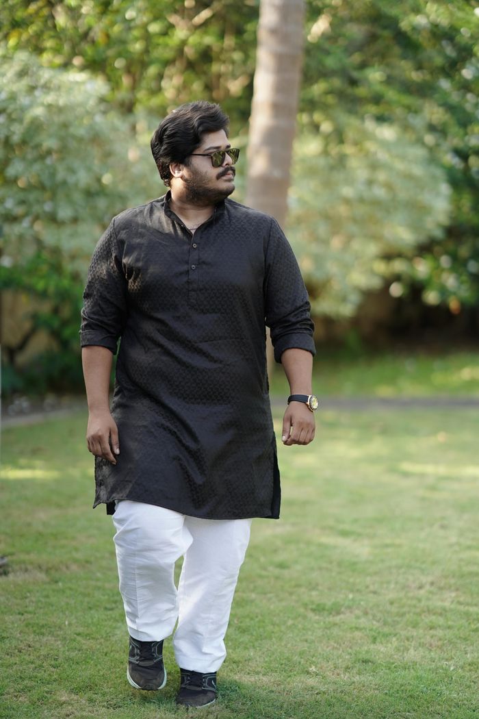 Chikankari Panjabi — White