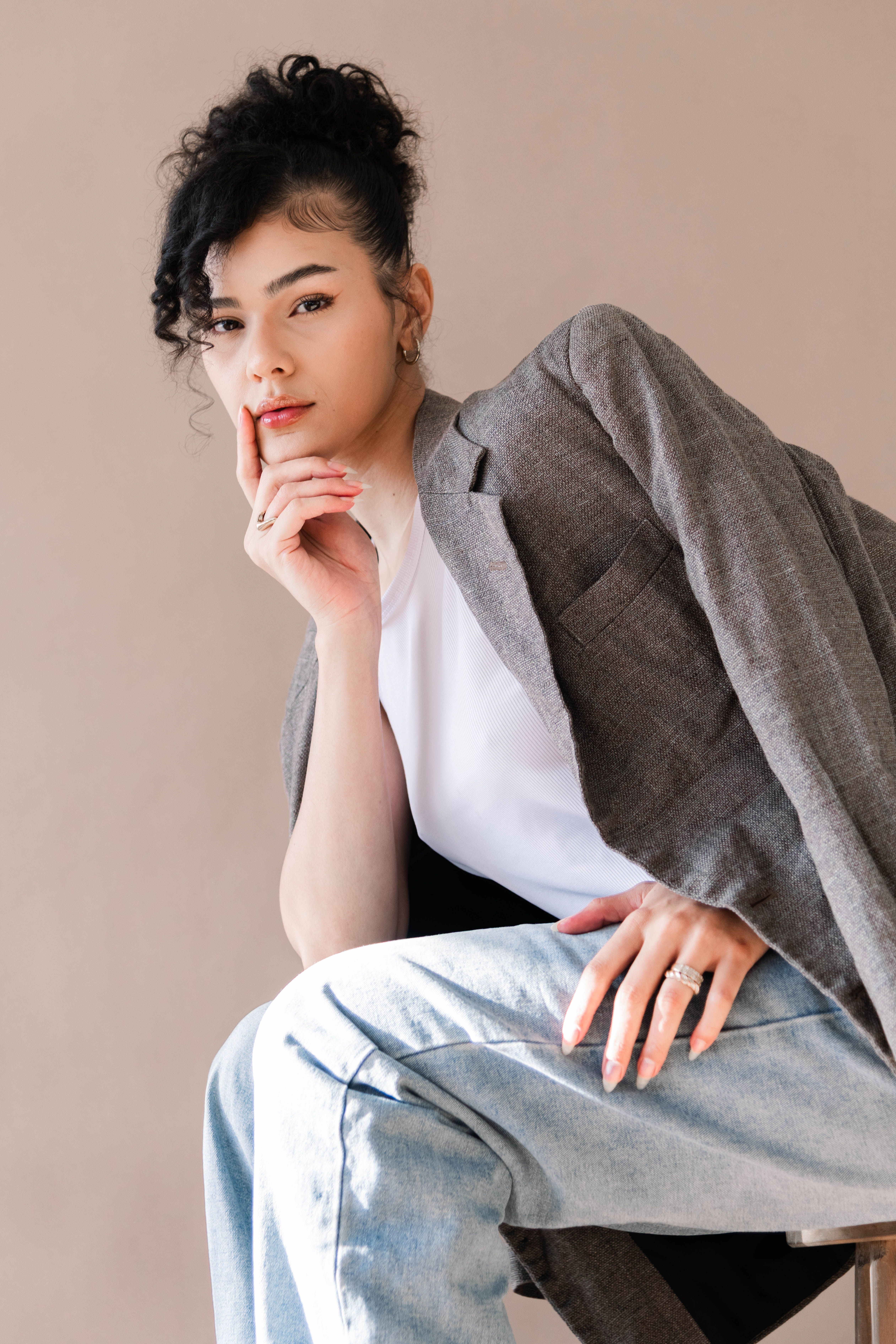 Wool Blazer and Jeans