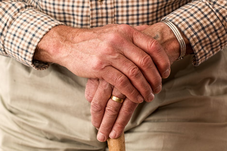 aged, cane, elder