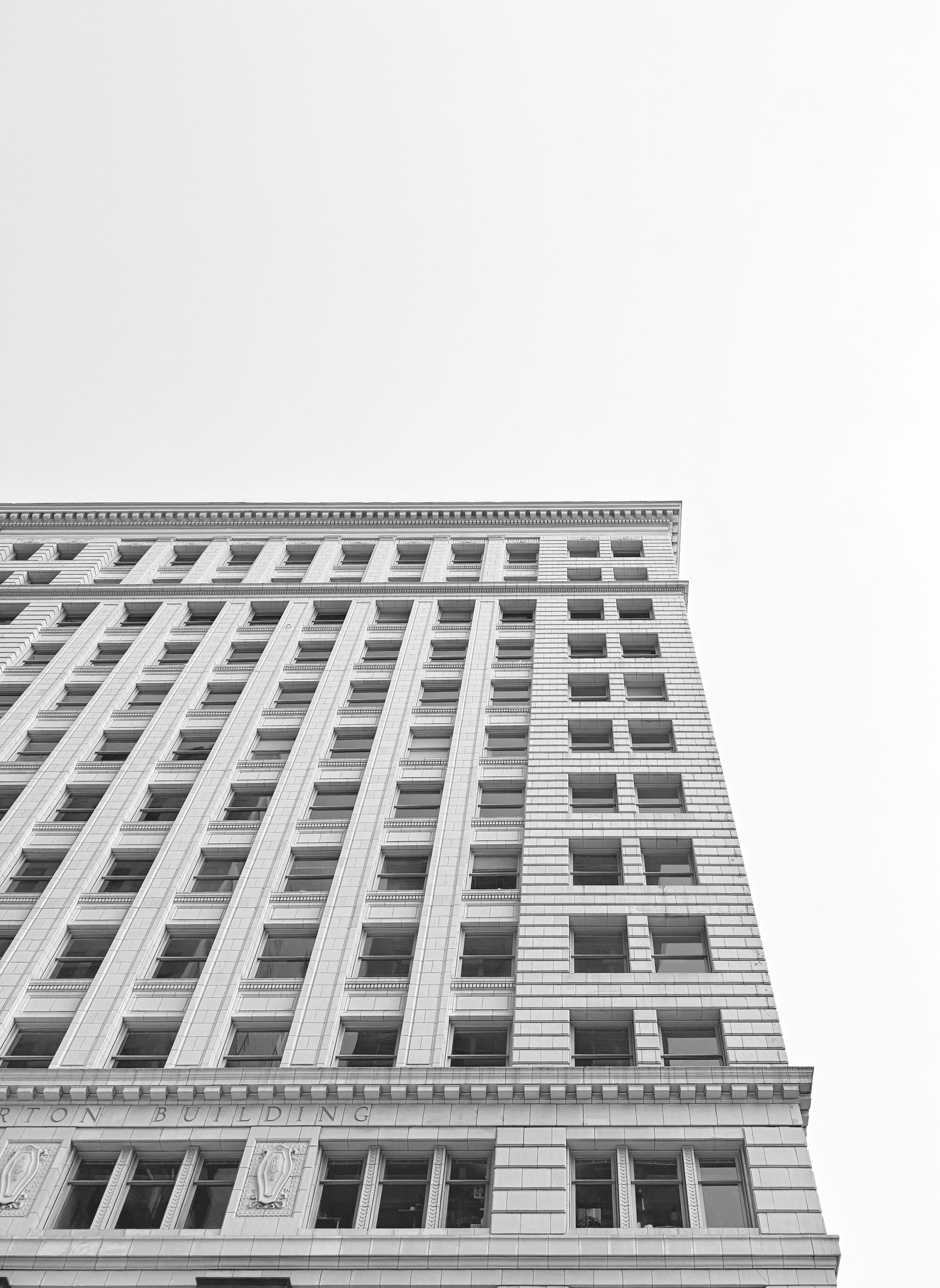 Visual Reference: Elegant High Rise Building In Black And White