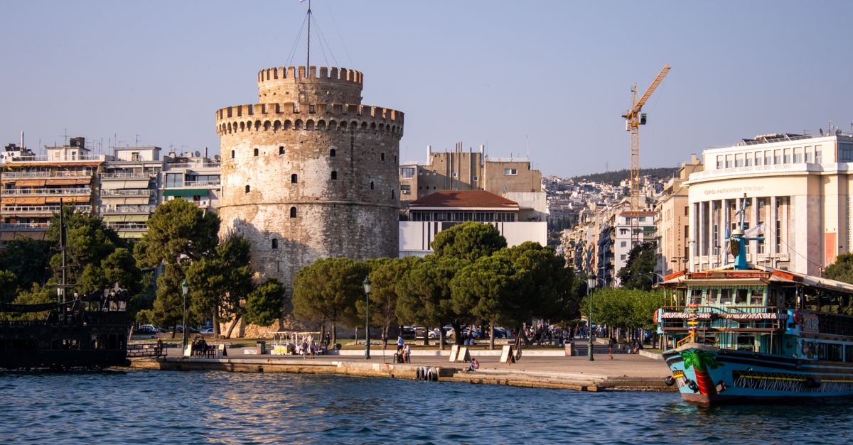Historic White Tower On Thessaloniki Waterfront Free Stock Photo Historic White Tower On Thessaloniki Waterfront Free Stock Photo
