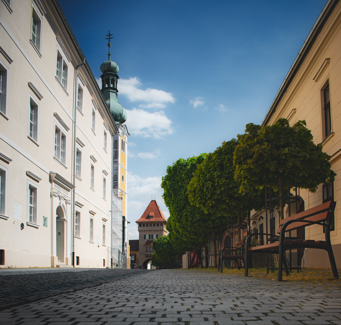 Colorful houses and cobblestone streets in Szentendre, Hungary