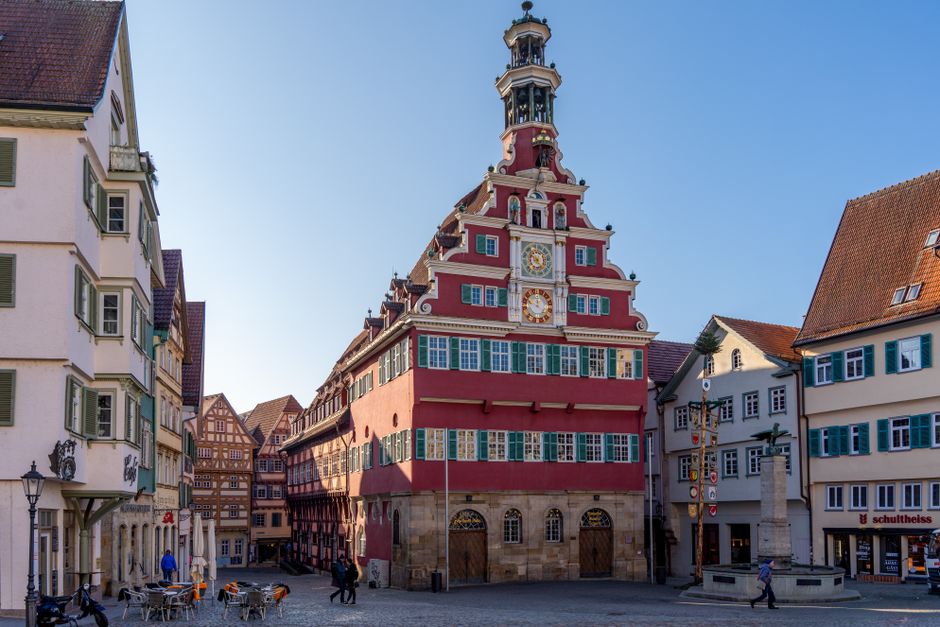 Explore the architectural beauty of the Altes Rathaus in Esslingen, Baden-Württemberg.
