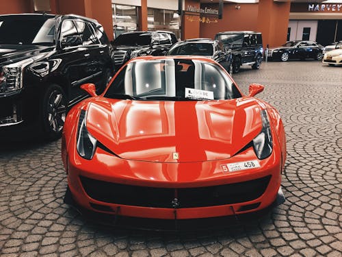 Free Red Ferrari Stock Photo