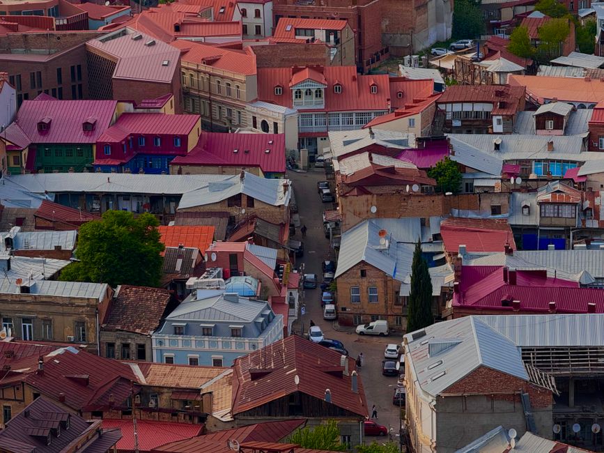 Explore the vibrant and historic rooftops of Tbilisi, showcasing the city's unique architectural charm.