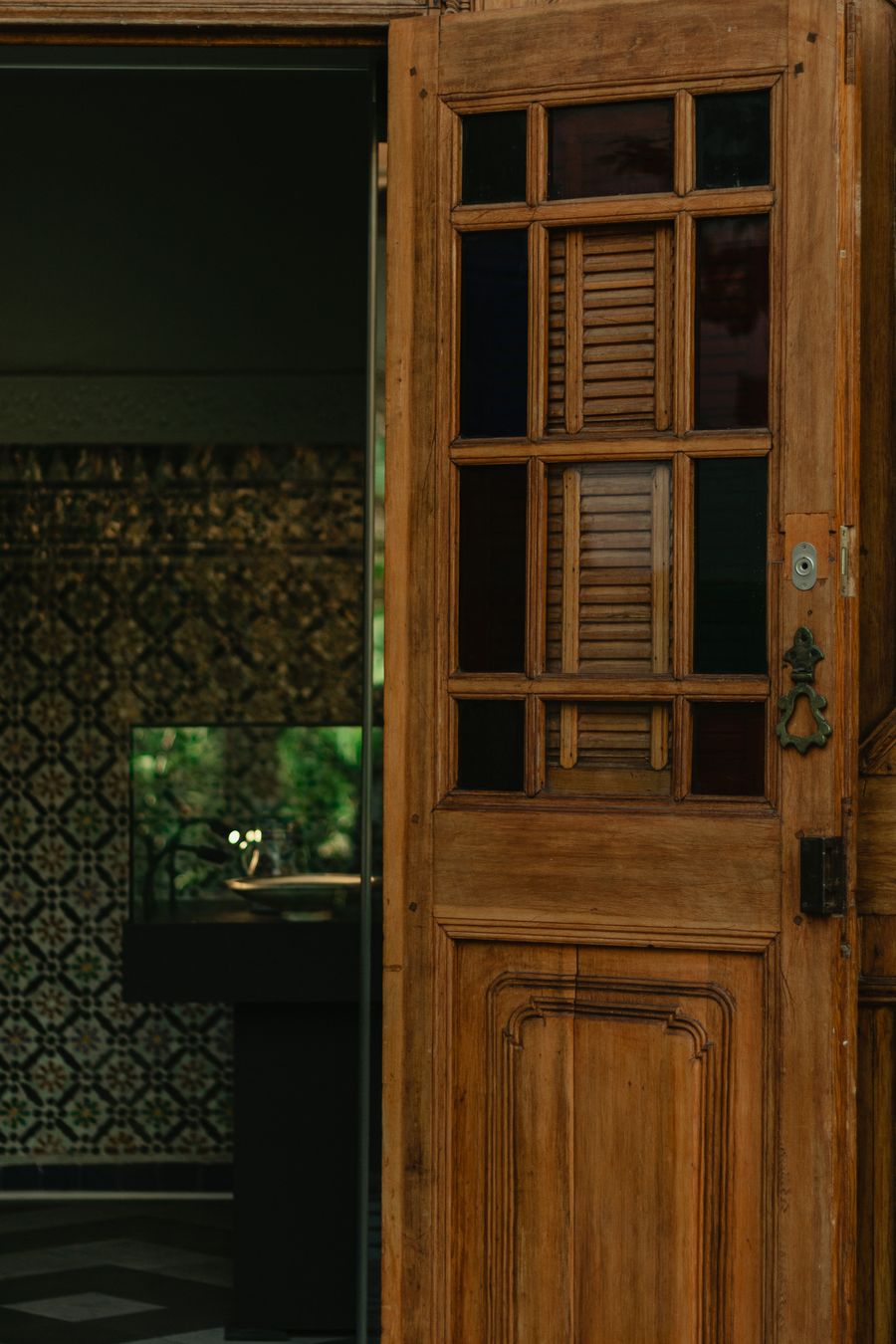 Puerta tradicional de madera