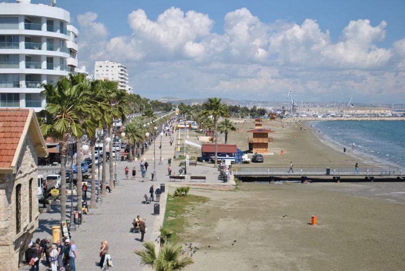 Larnaca seafront promenade