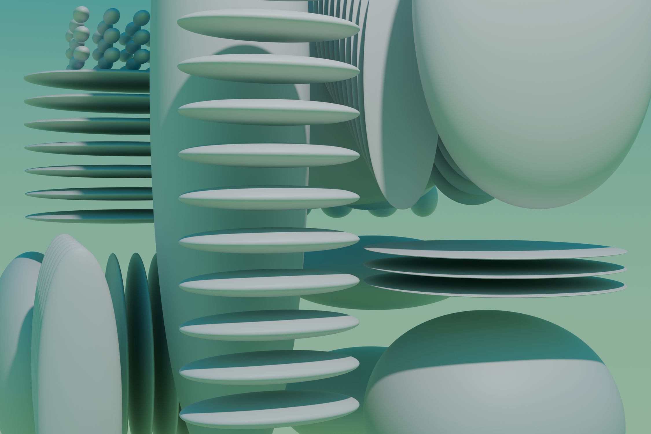 Form Rendering Modern Abstract 3D Render with Curved Forms · Free Stock Photo