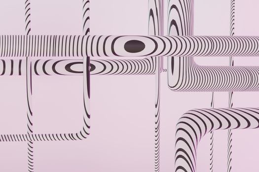 A complex abstract pattern with curved lines, creating a modern and artistic visual experience.