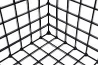 Abstract Black Grid Structure in Perspective