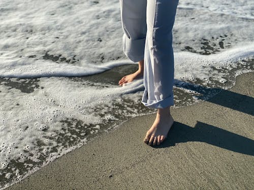Free Person at Beach Stock Photo