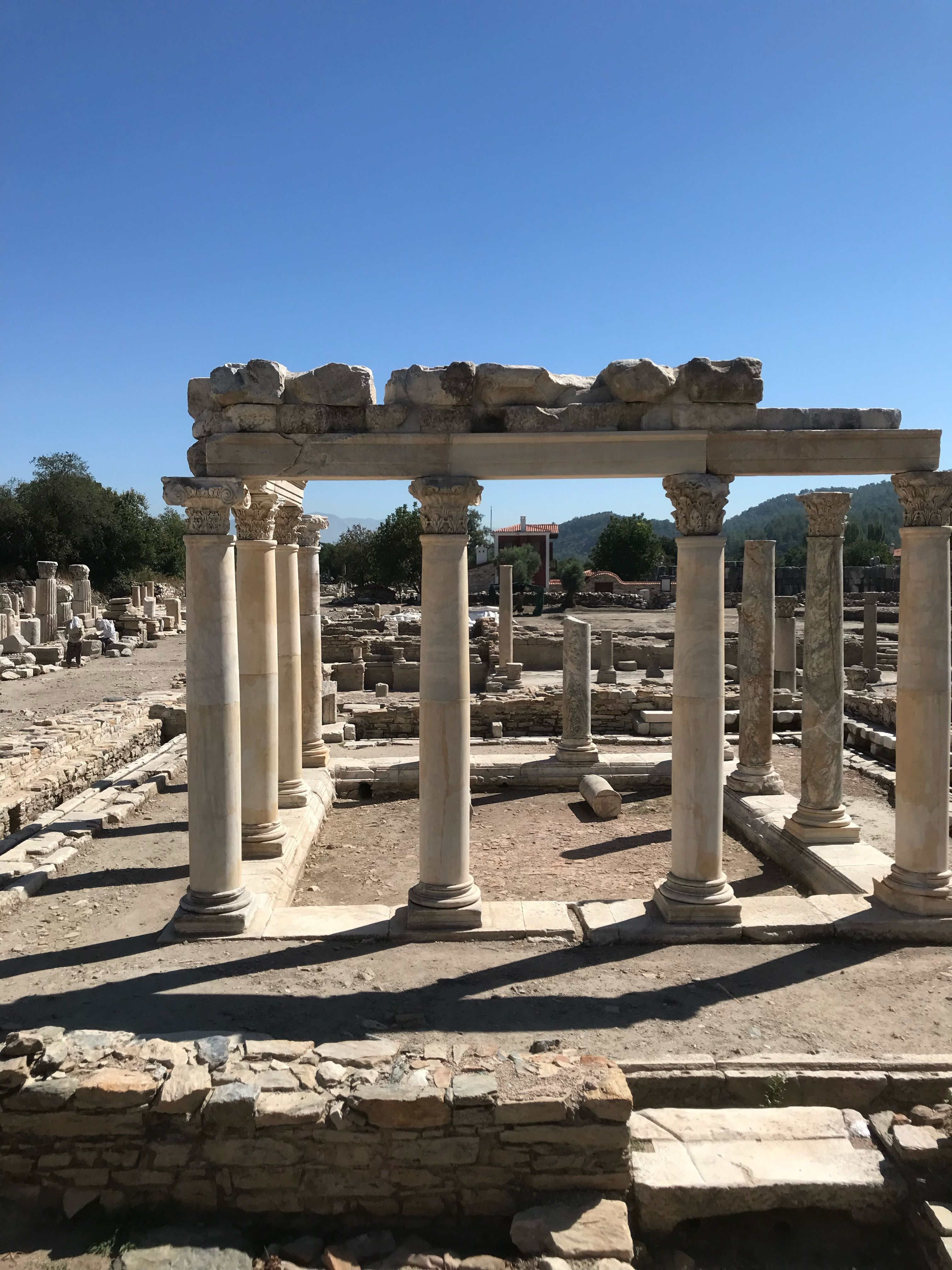Ancient Roman Ruins Under Clear Blue Sky · Free Stock Photo