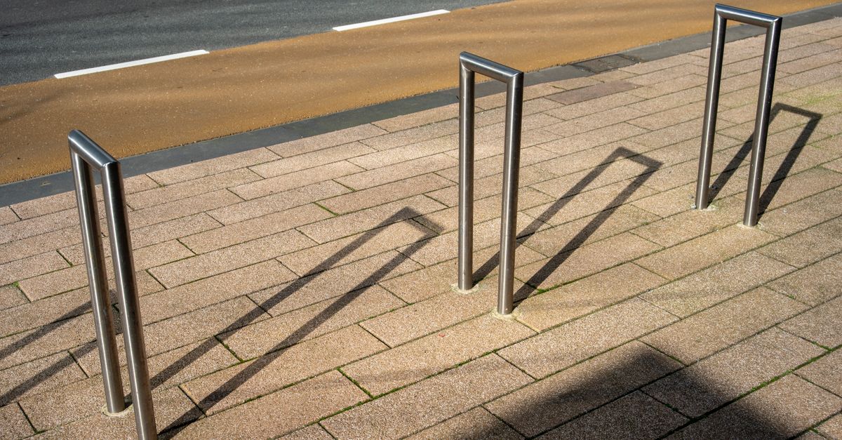 Shadow Stand Modern Urban Cycle Stand with Shadows · Free Stock Photo