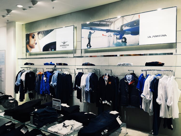 Clothes Hanging In Store