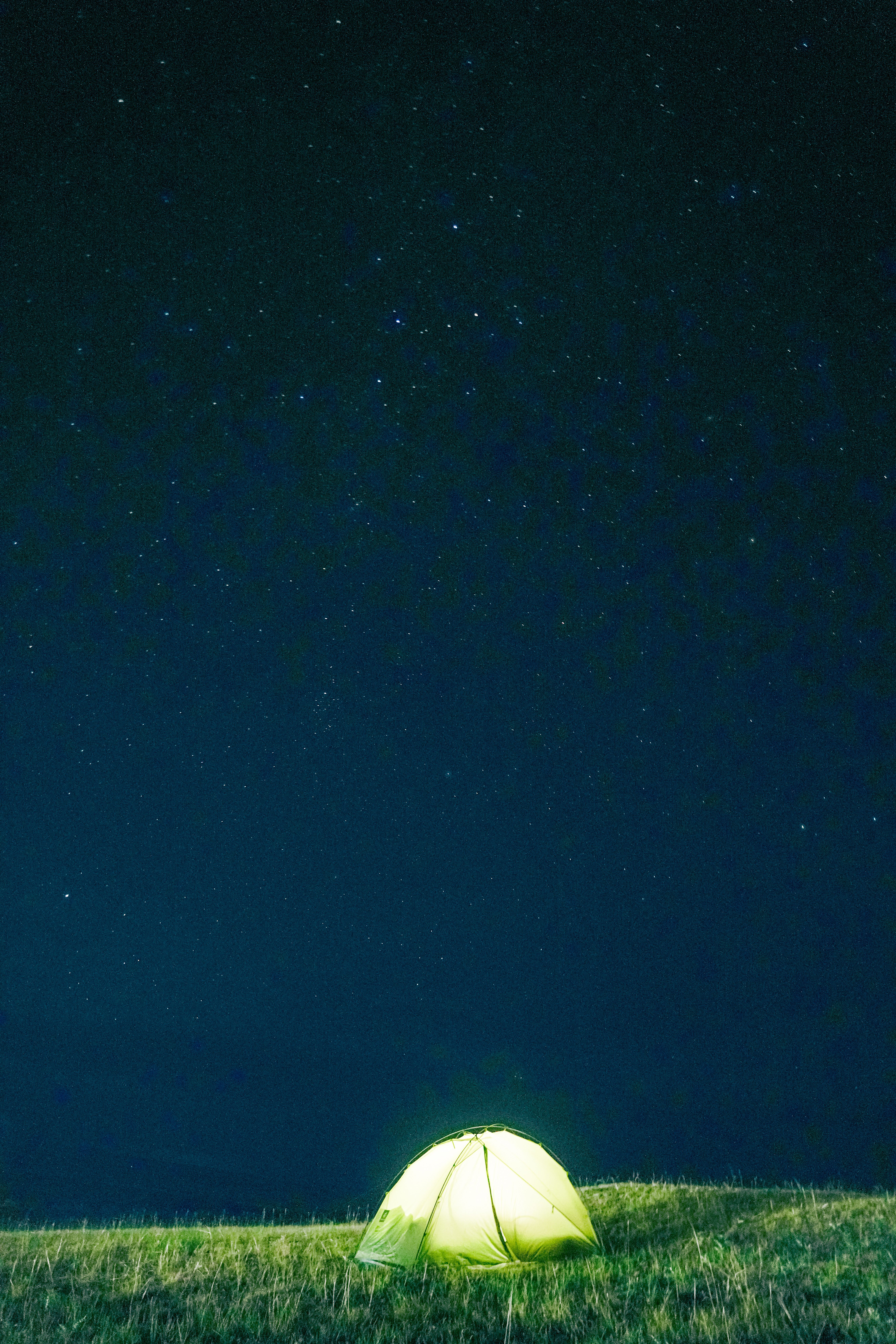 Tent Under Starry Night Sky in Open Field · Free Stock Photo