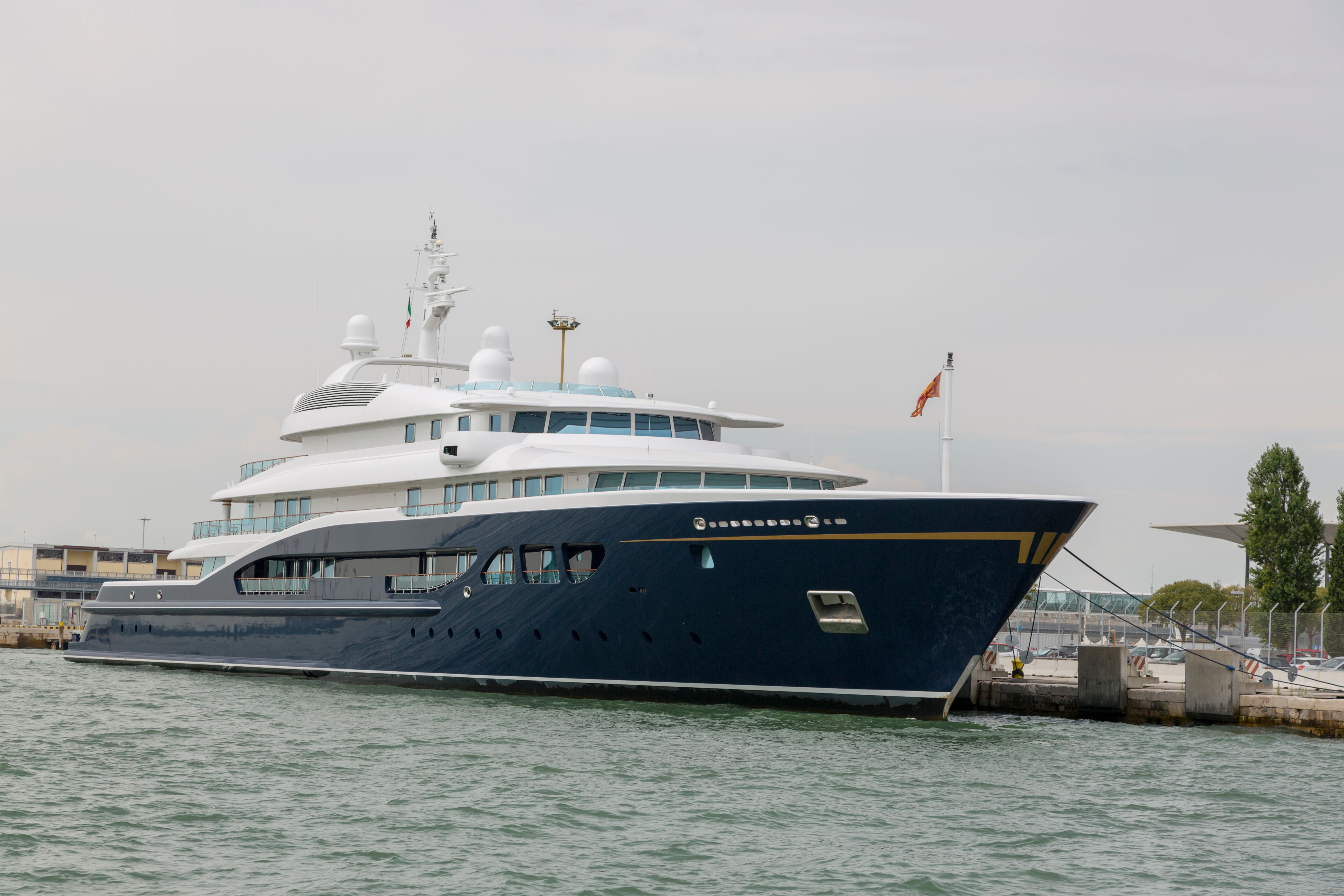 Luxurious Yacht Moored at Marina