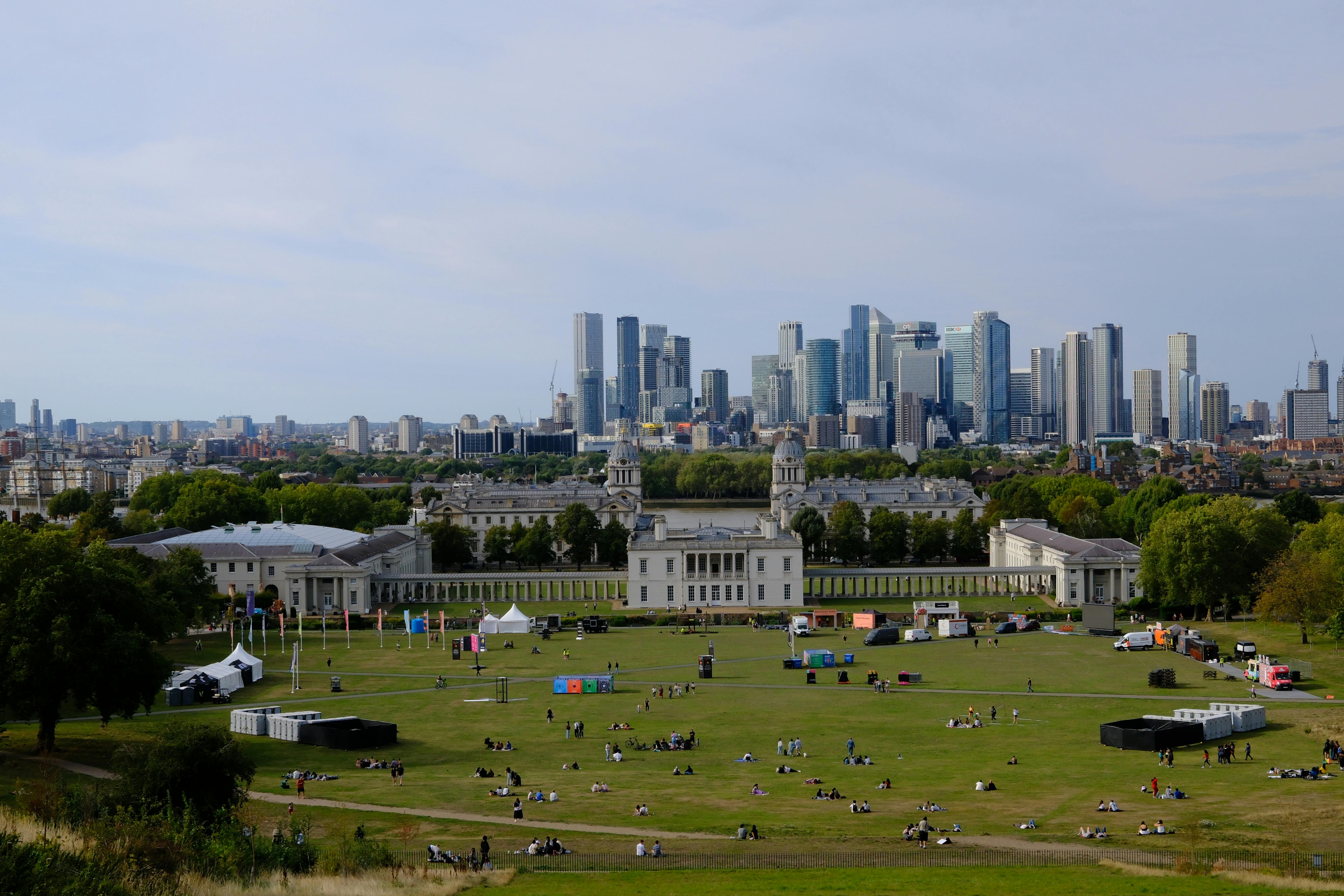 people relaxing in Central Park summer