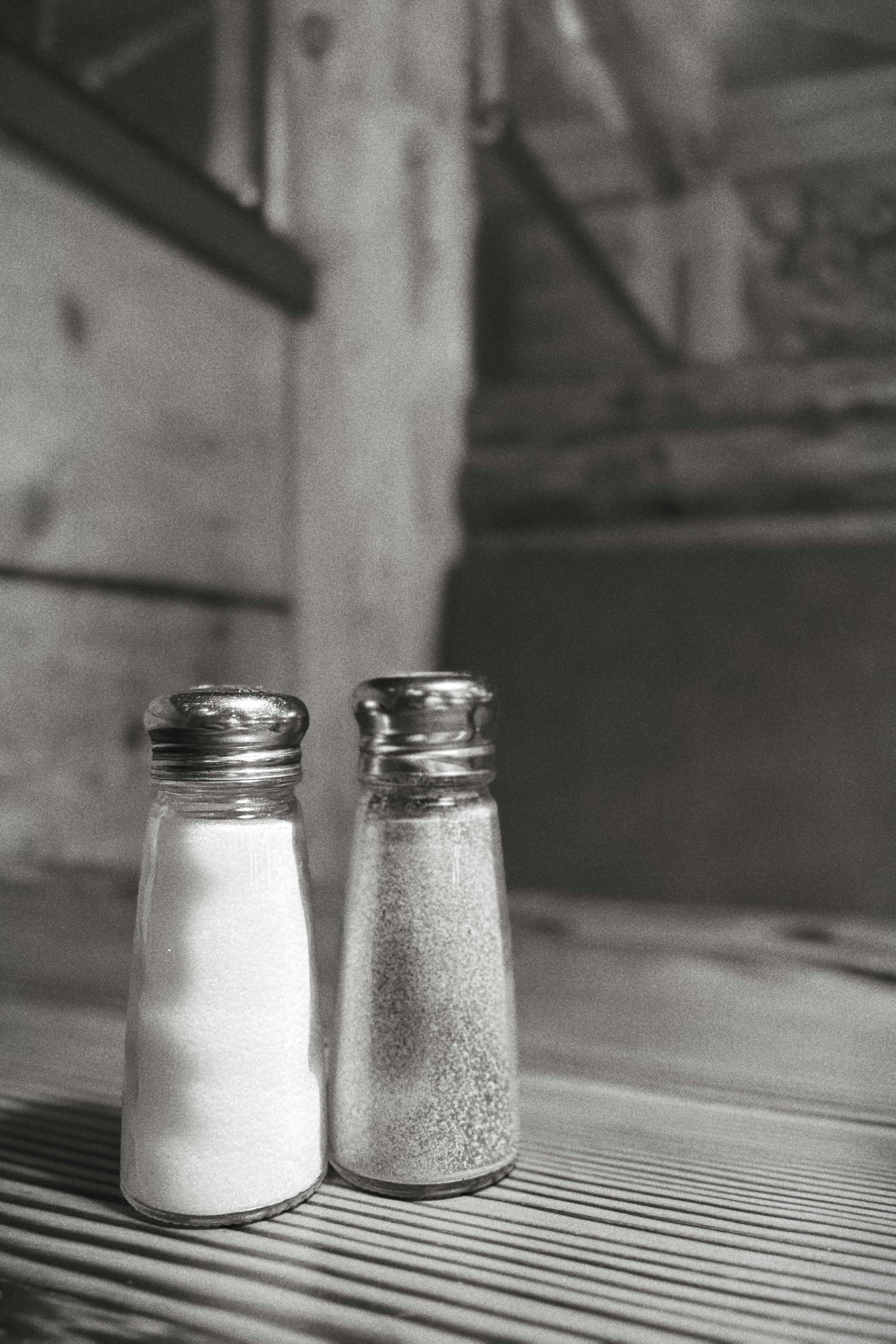 salt in a sauce jar