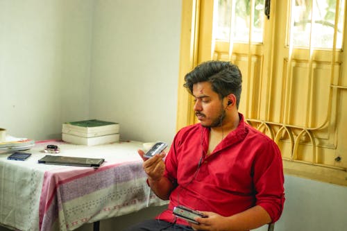 Man Reading,Thinking ,Analysing,Working.