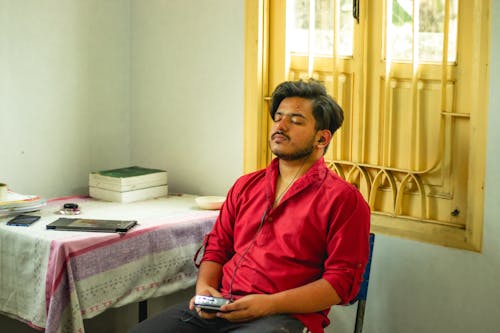 Man Reading,Thinking ,Analysing,Working.