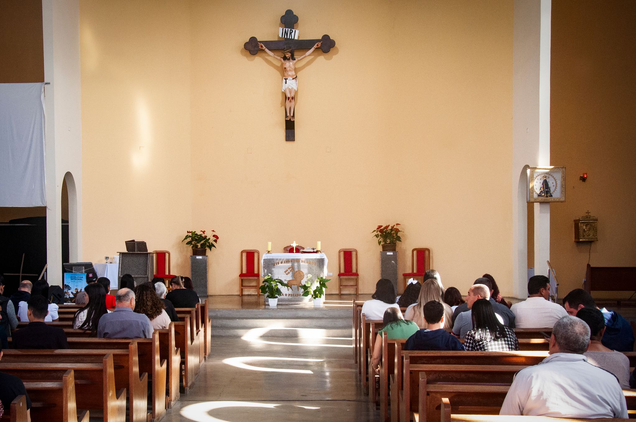 Choir singing during a service
