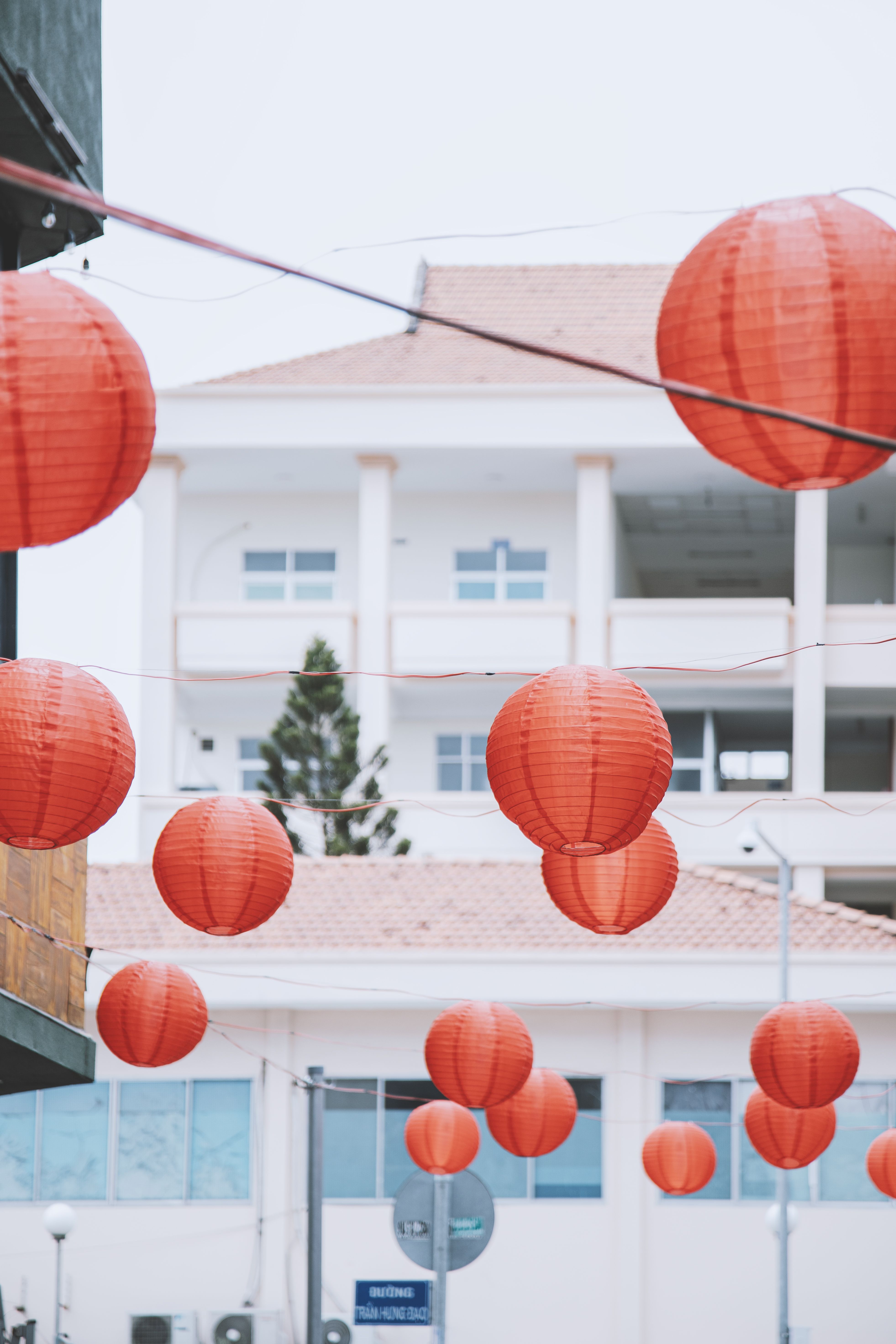 Vibrant red lanterns decorate the streets of Ho Chi Minh City during the Mid-autumn Festival.