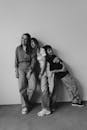 Casual Black and White Family Portrait Session