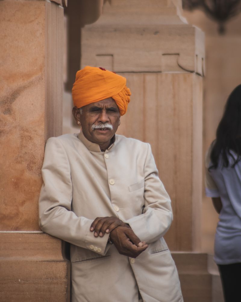 Portrait of Old Man in Traditional Turban · Free Stock Photo