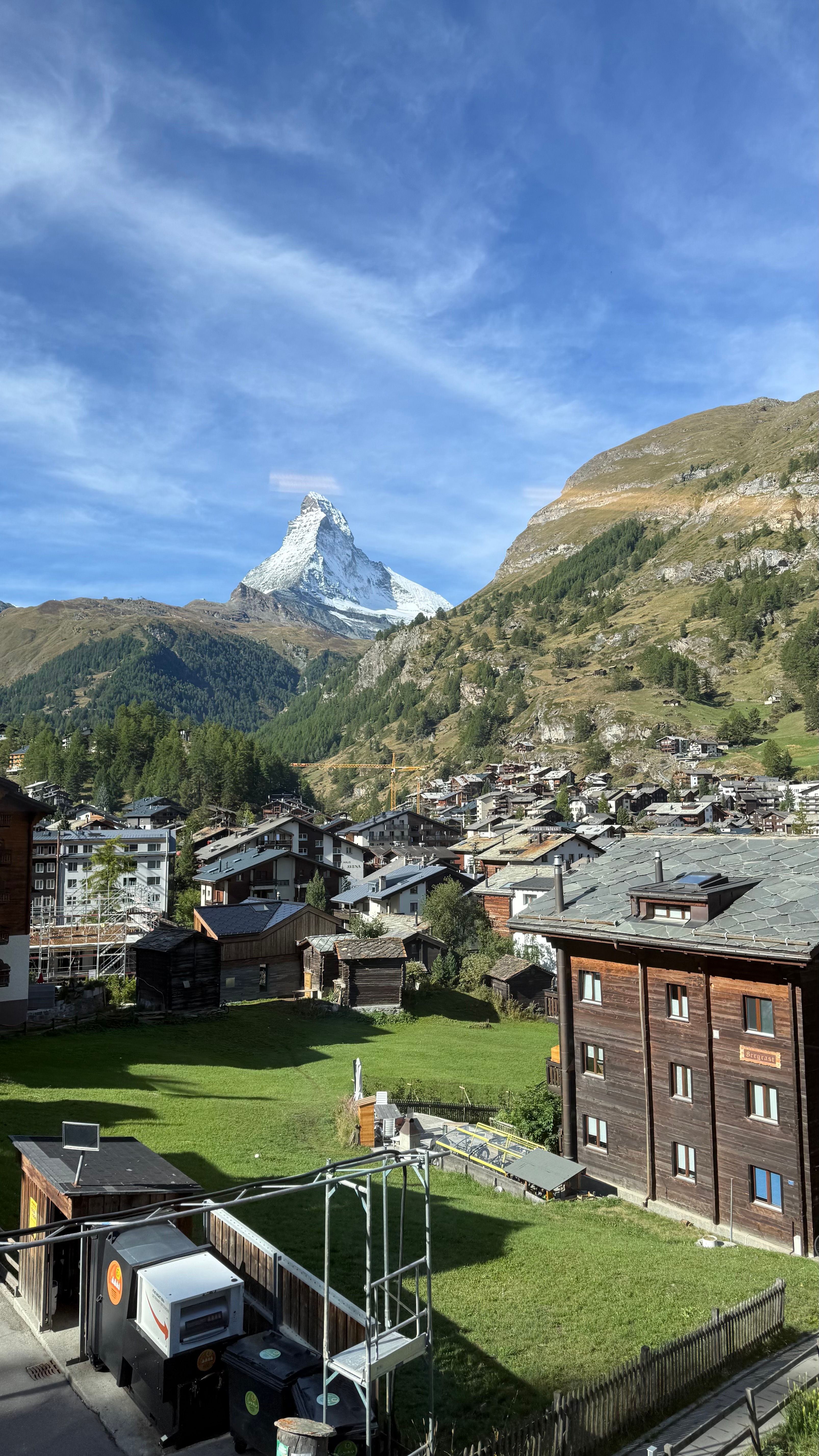 The Matterhorn above Zermatt village