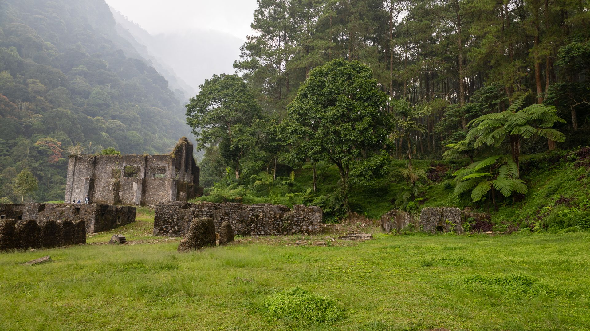 Ruins of Ancient Malabar Dutch Radio Station in West Java, Indonesia