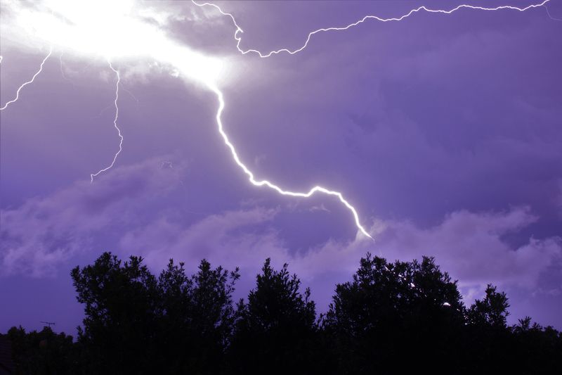 Lightning Strike on Dark Sky · Free Stock Photo