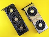 Graphics Cards on Vibrant Yellow Background