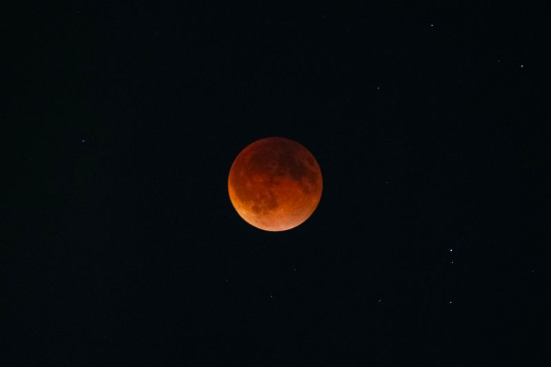 Stunning Blood Moon During Total Lunar Eclipse · Free Stock Photo