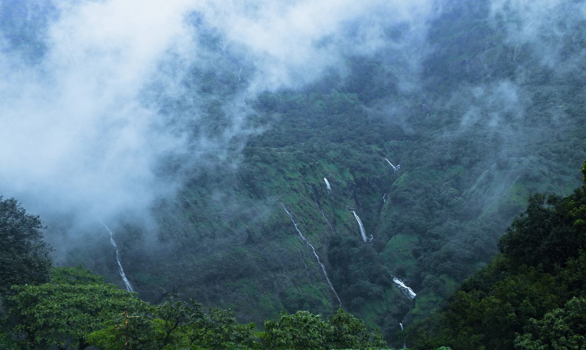 Misty waterfall