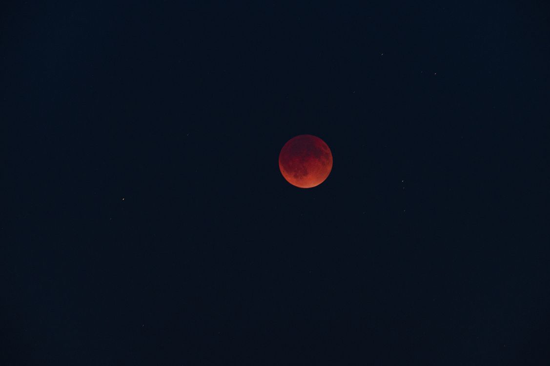 Stunning Blood Moon Eclipse over Night Sky · Free Stock Photo
