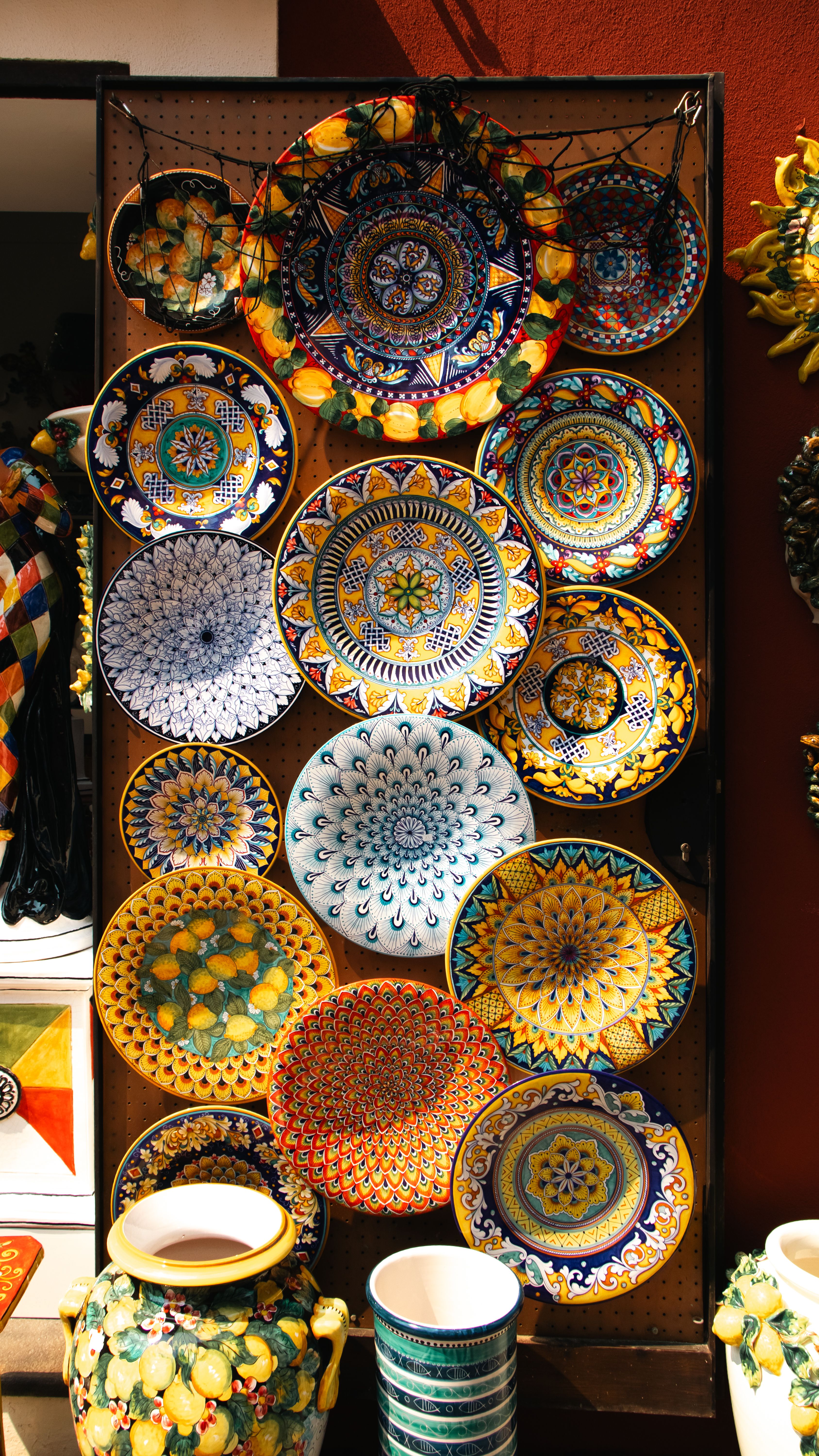 Colorful Ceramics Display in Amalfi Italy · Free Stock Photo