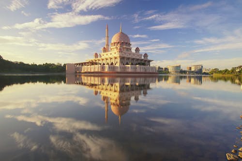 Reflection of Building in Lake