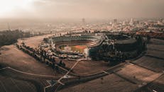 Aerial View of Dodger Stadium in Los Angeles