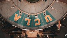 Aerial View of UCLA Rose Bowl Stadium in Los Angeles