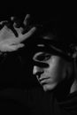 Grayscale Photo of Man