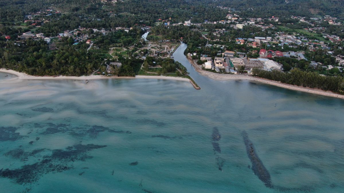 Aerial view of Koh Samui's coast
