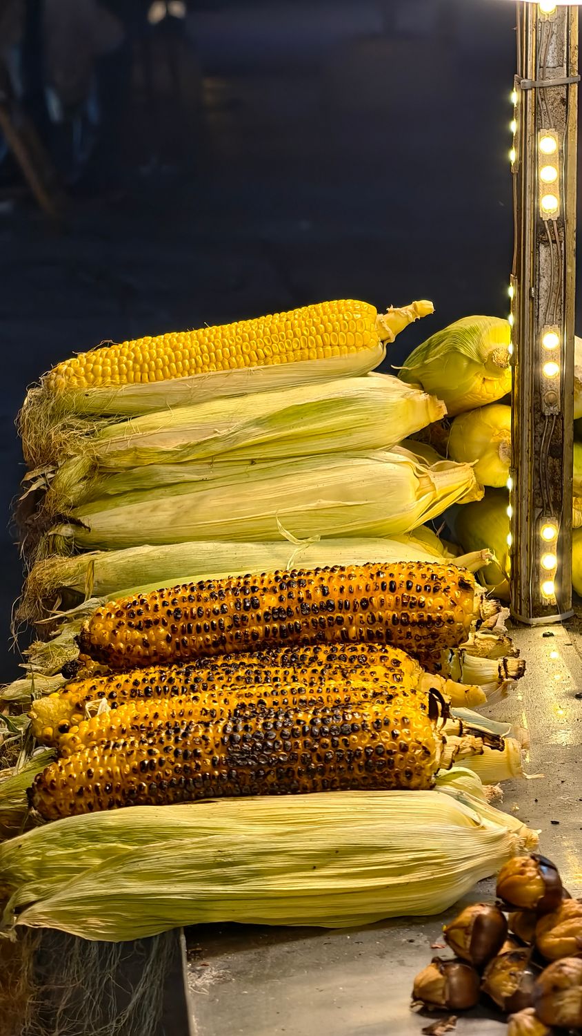 Grilled Corn Stall at Night Market · Free Stock Photo