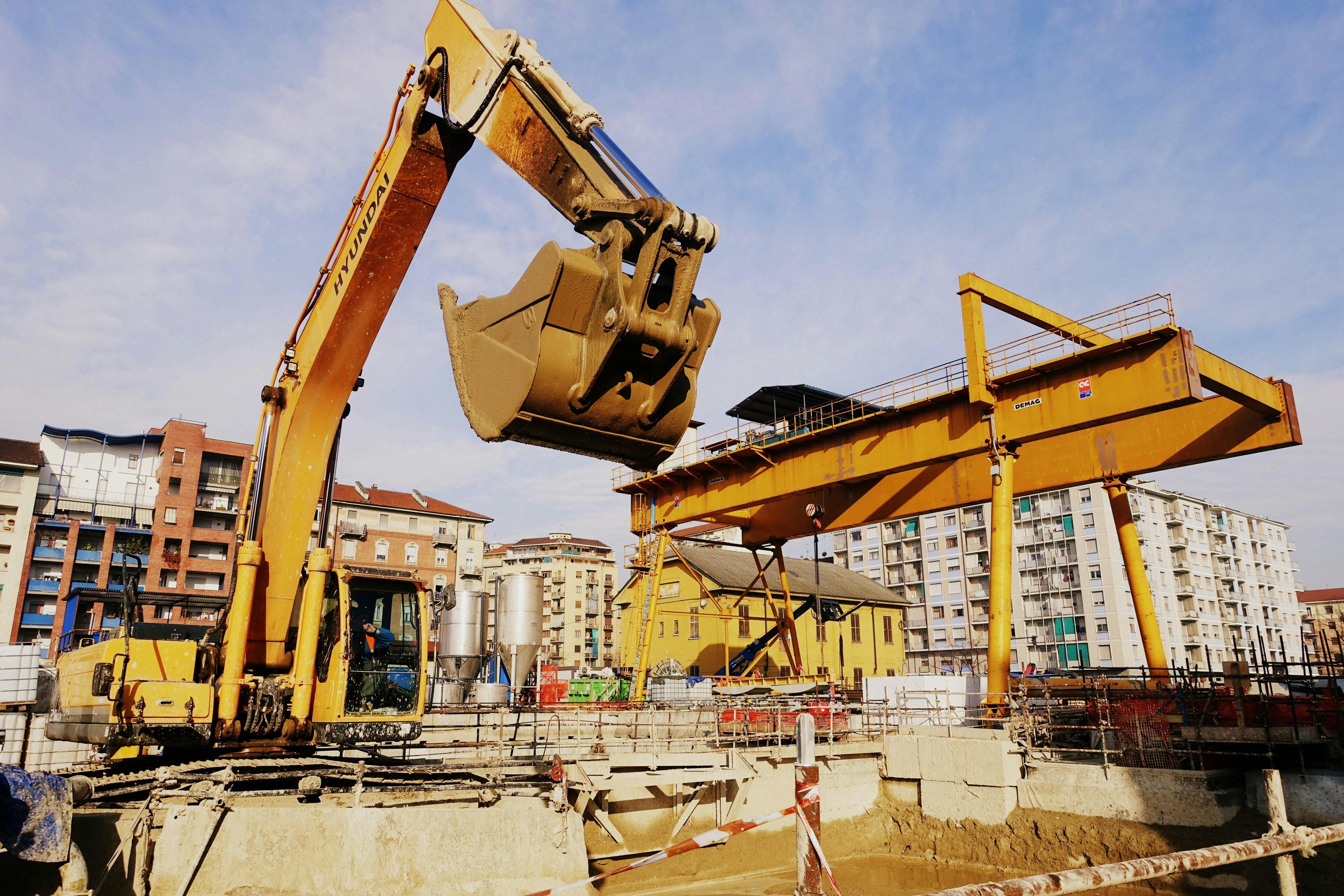 Free stock photo of construction machinery, construction site, excavator