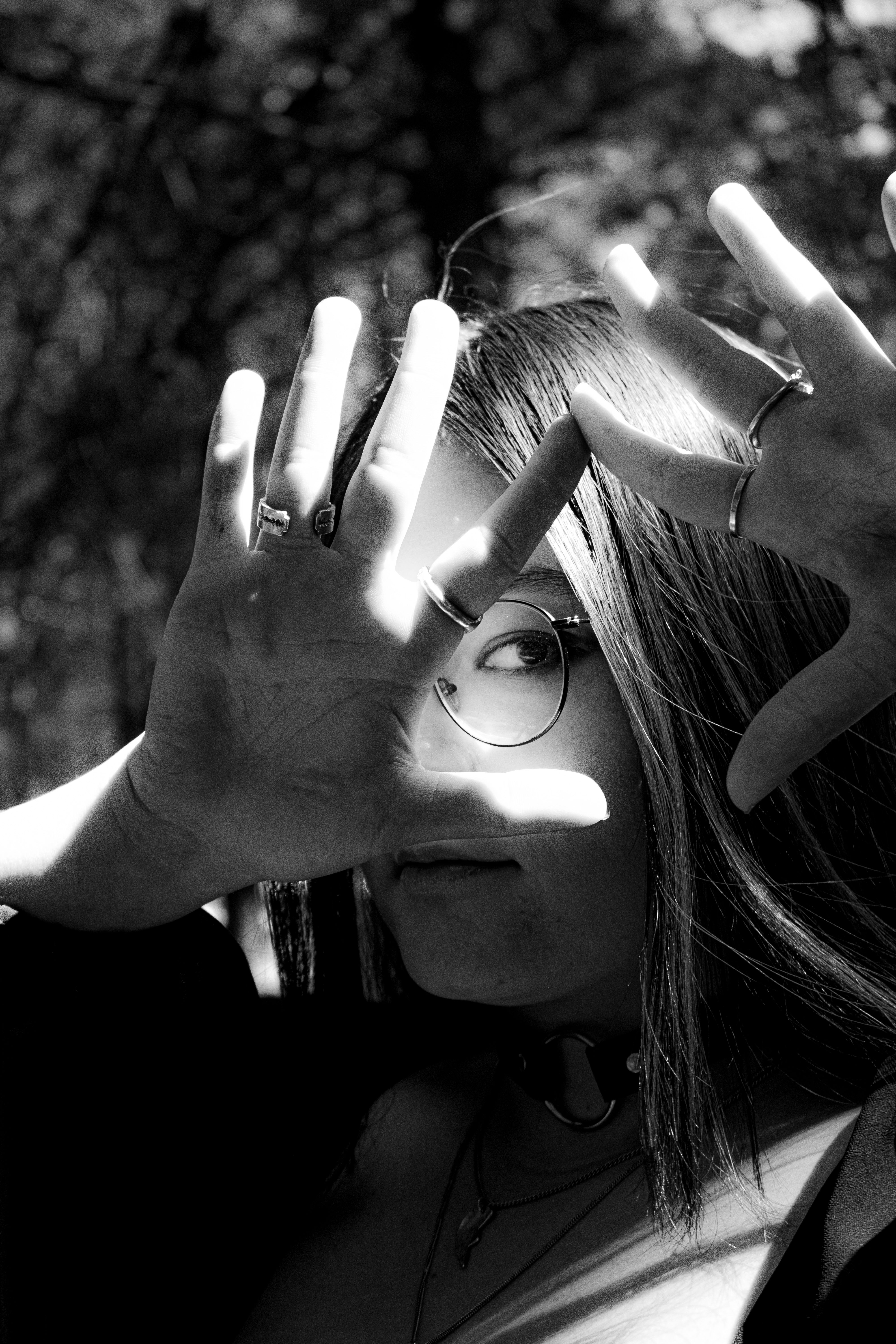 Black and White Portrait in Dramatic Lighting · Free Stock Photo